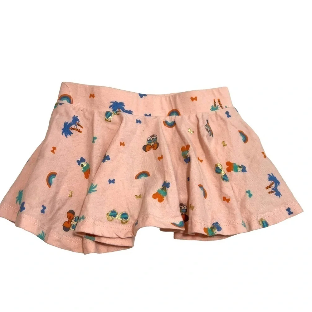 Disney Juniors Skort Light Pink Tropical Minnie Mouse